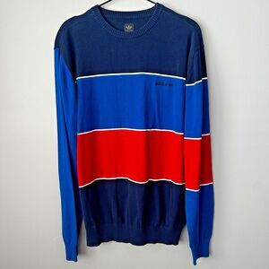 Adidas Originals Vintage Color Block Knit Sweater Mens Large
